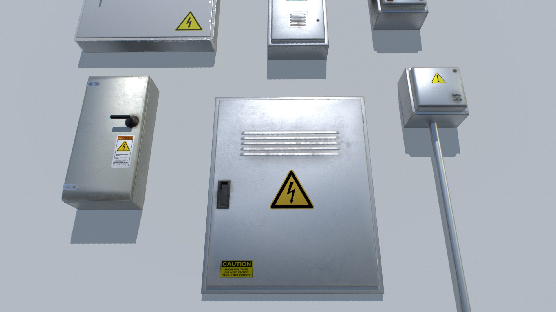 3D Pack Electrical Boxes Model - TurboSquid 1593232