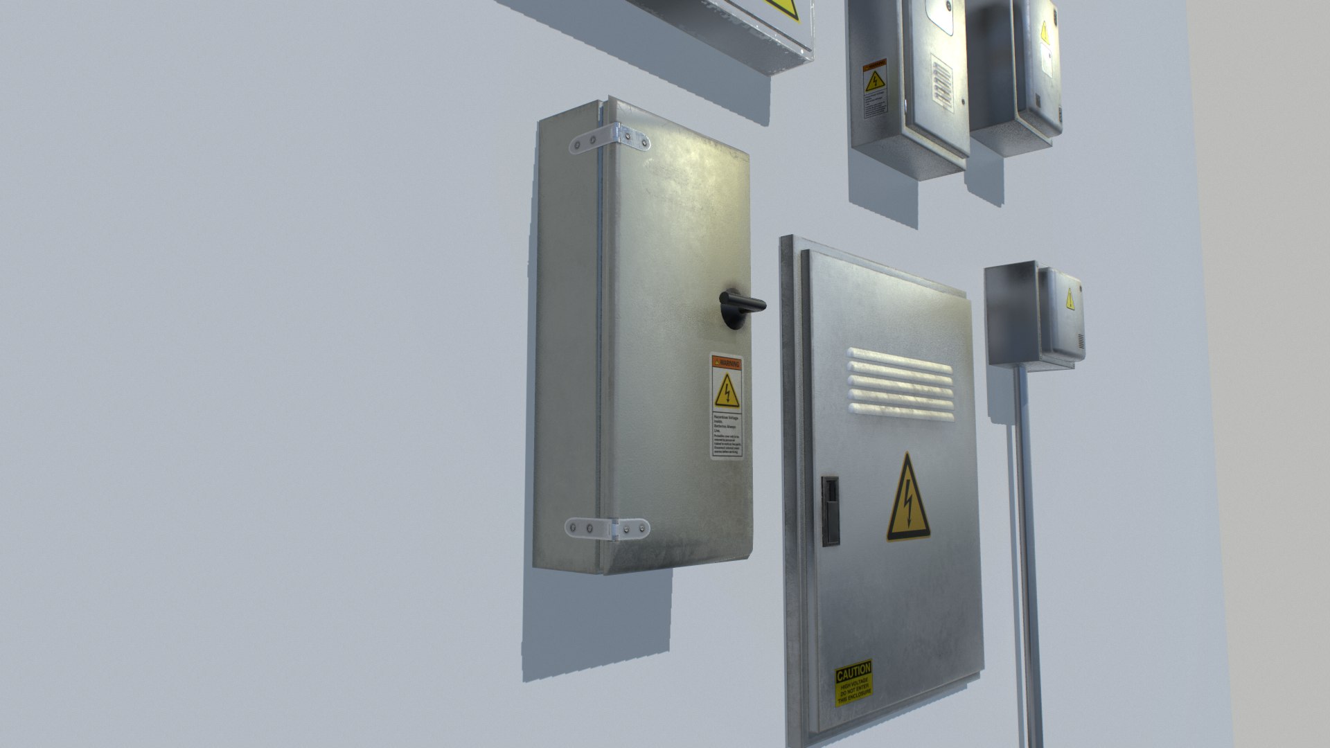 3D Pack Electrical Boxes Model - TurboSquid 1593232