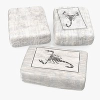 Cocaine Bricks Package 3D Model