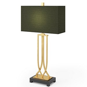 3d art deco table lamp model