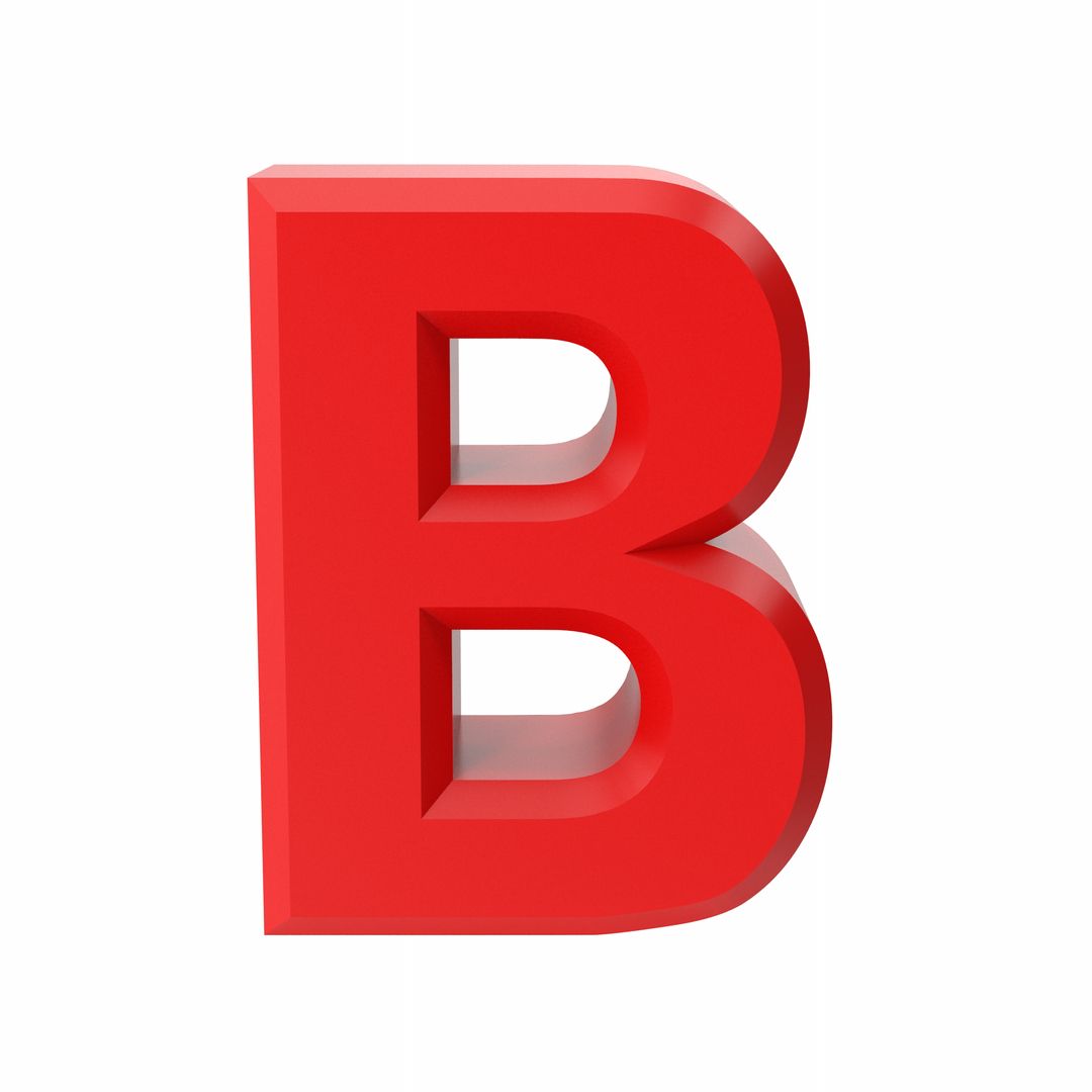 3D Model Red Letter B - TurboSquid 2239831