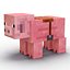 Minecraft Cerdo con Sillín Modelo 3D