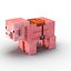 Minecraft Cerdo con Sillín Modelo 3D