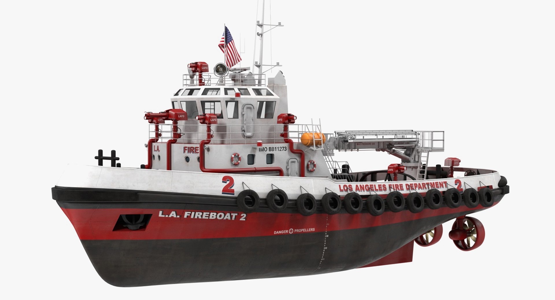 Fire Boat LA Fire Department 3D model preview