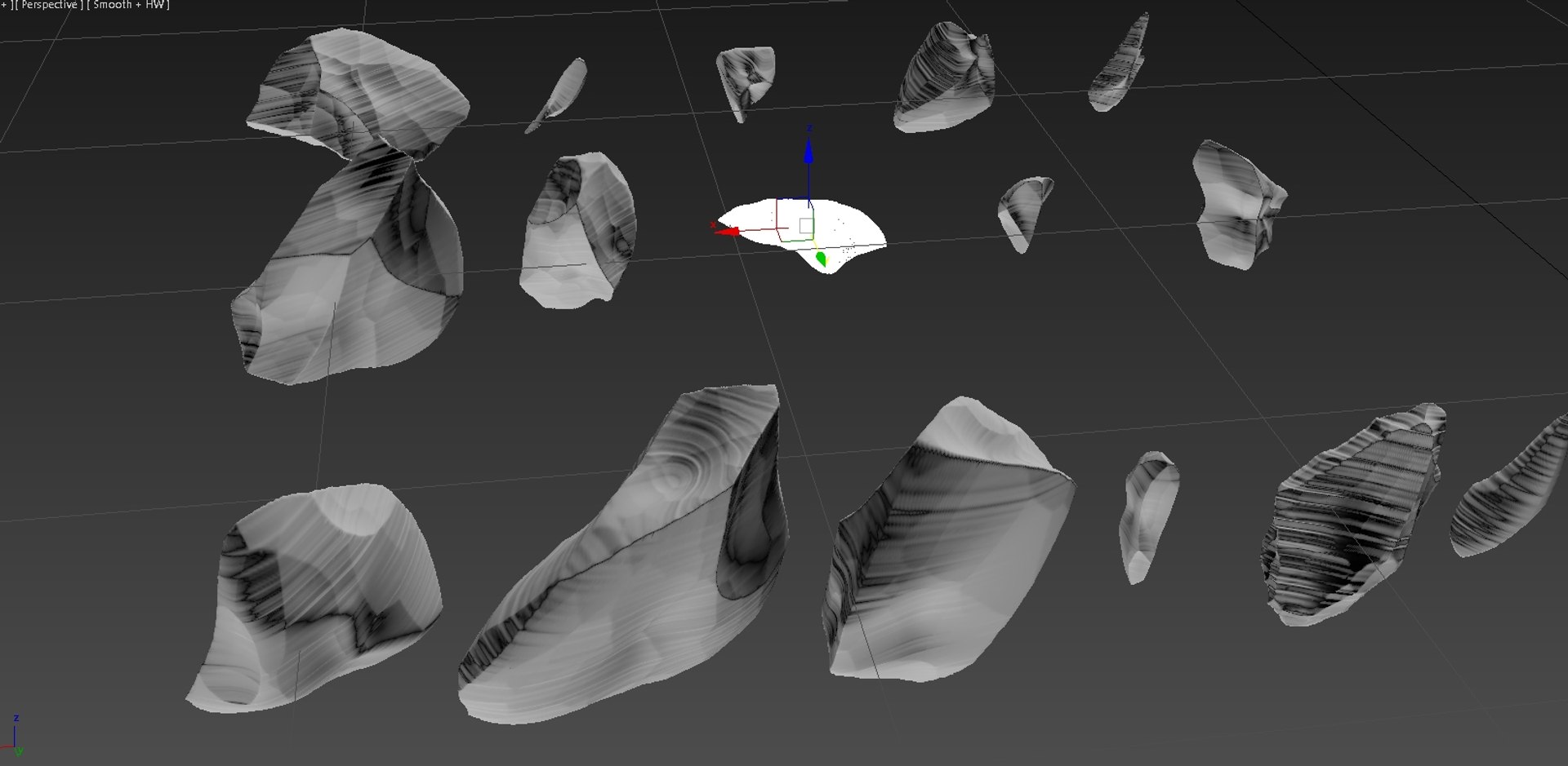 3D Obsidian Rocks HD Pack 2 - 16 Pieces - TurboSquid 1746579