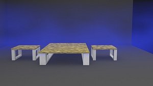 3d model coffee table set
