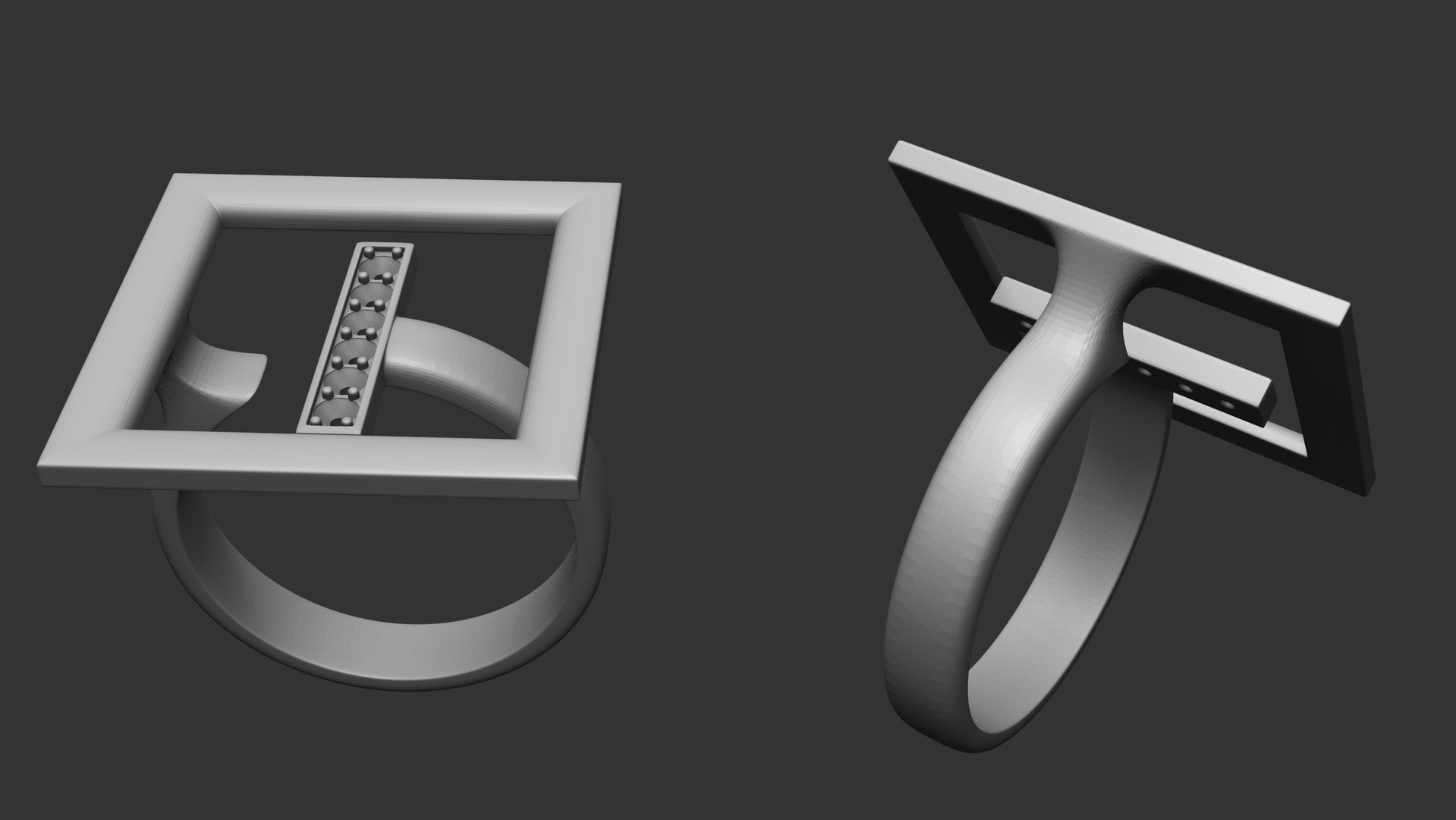 Ring Square Diamonds Model - TurboSquid 1663229