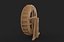 ruote idrauliche in legno 06 modello 3D