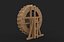 ruote idrauliche in legno 06 modello 3D