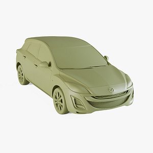 3D Mazda hatchback 3 2011 model