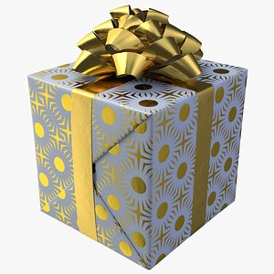 3D realistic gift box 01