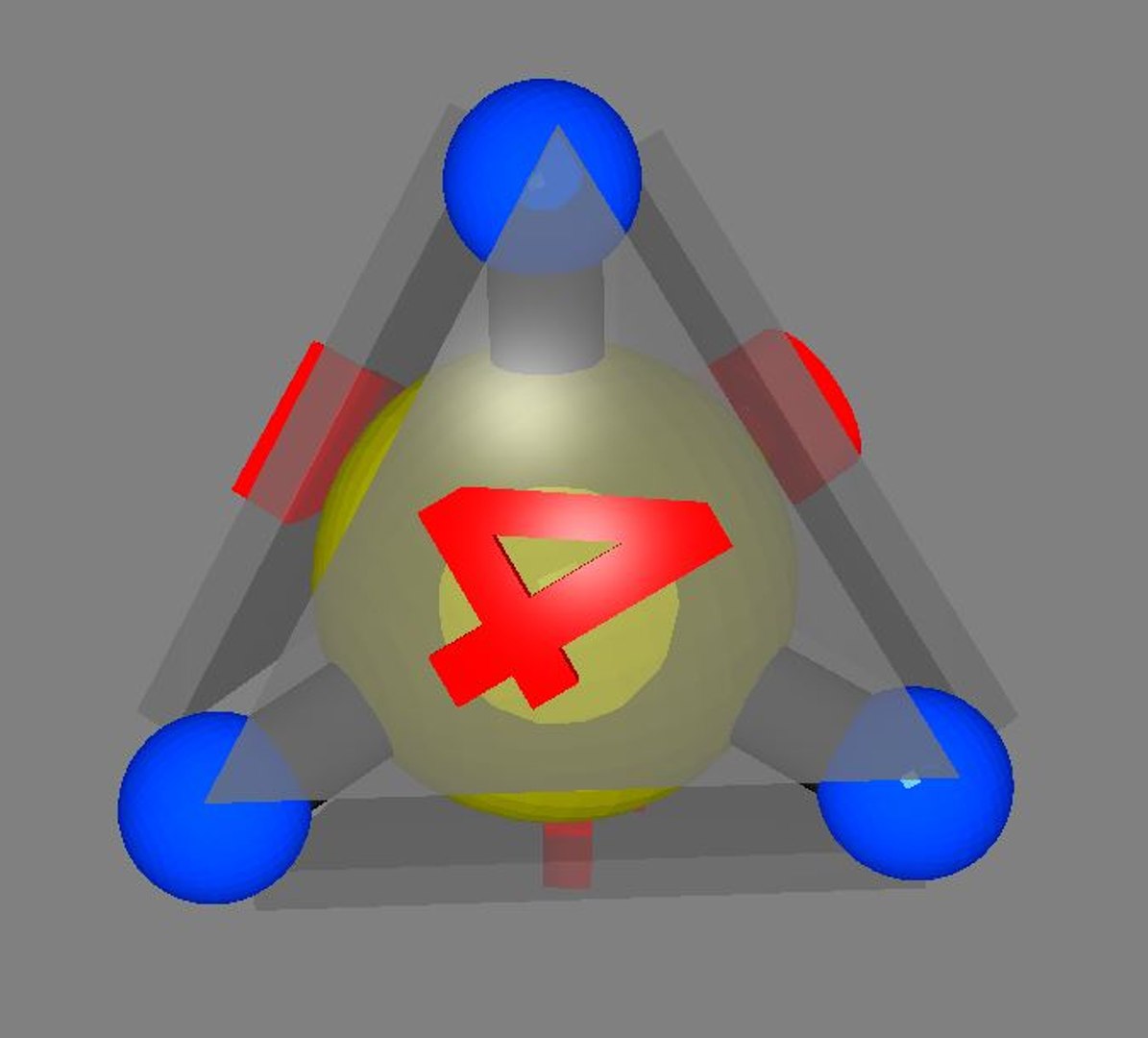 3D Methane Tetrahedral - TurboSquid 1184157