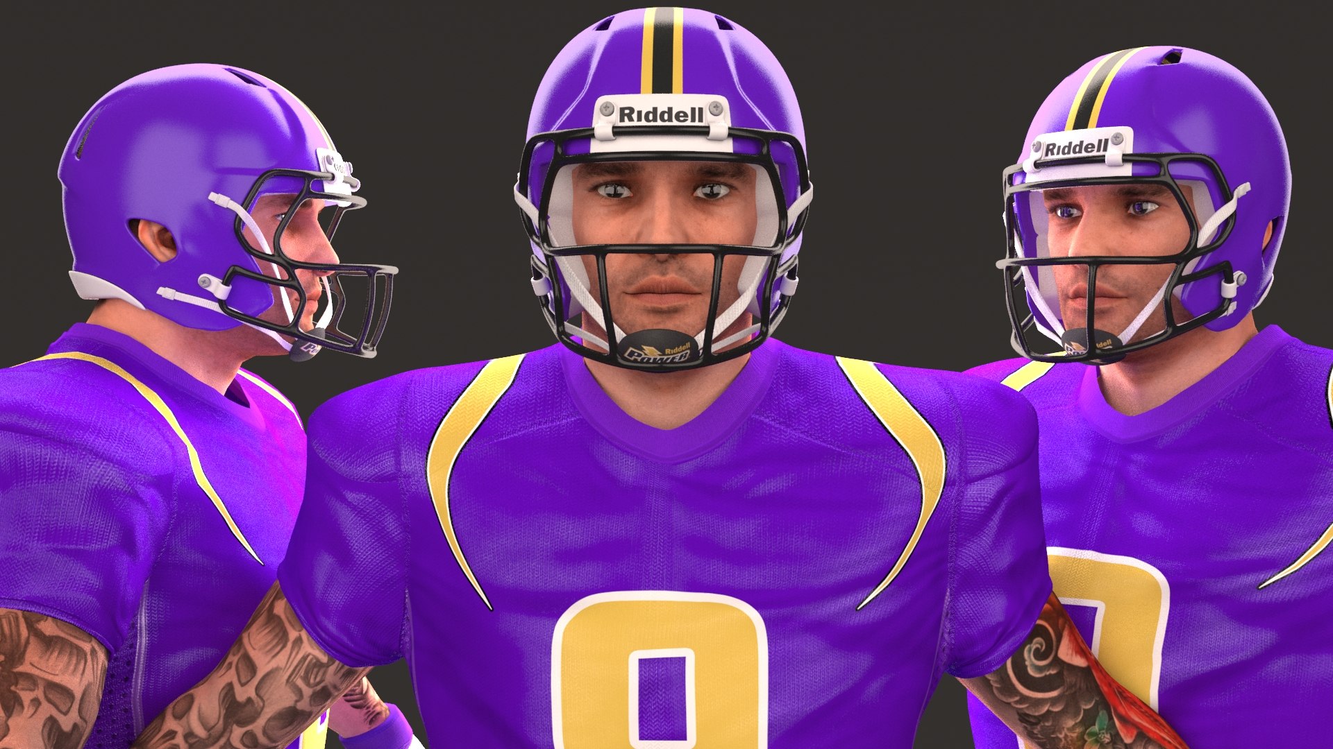Rigged football player 2020 3D - TurboSquid 1549738