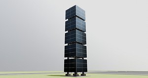 3D Solar Concrete Tower Type-1 model