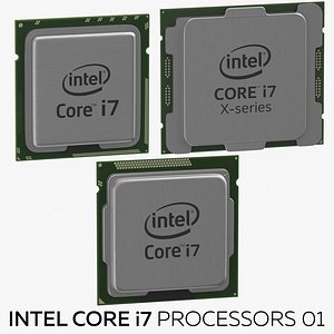 3D model intel core i7 processors