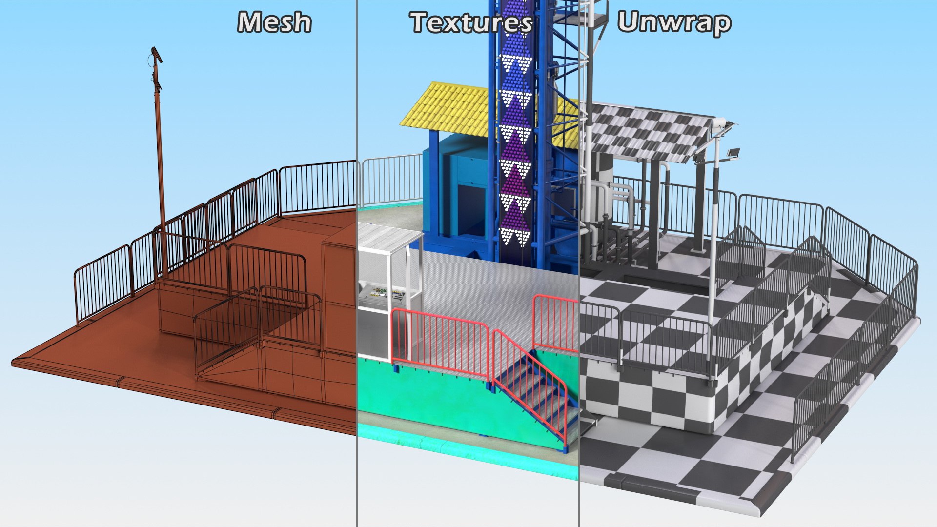 3D Drop Tower Ride Amusement Park Equipment model https://p.turbosquid.com/ts-thumb/WP/kucE27/qM/droptowerrideamusementparkequipmentmb3dmodel022/jpg/1648503684/1920x1080/fit_q87/73996e2e8a5827634f258d0f5824fb52d86fda1c/droptowerrideamusementparkequipmentmb3dmodel022.jpg