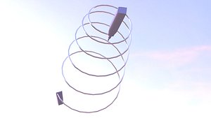 Spiral skipping rope 3D model