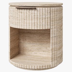 3D Restoration Hardware Byron travertine nightstand model