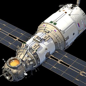 3d model international space station module