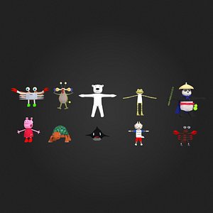 cartoon animal 3D model