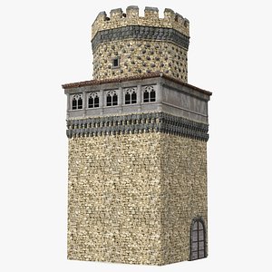 3D model medieval watchtower