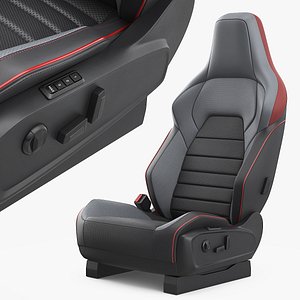 Racing Style Front Car Seat 3D model