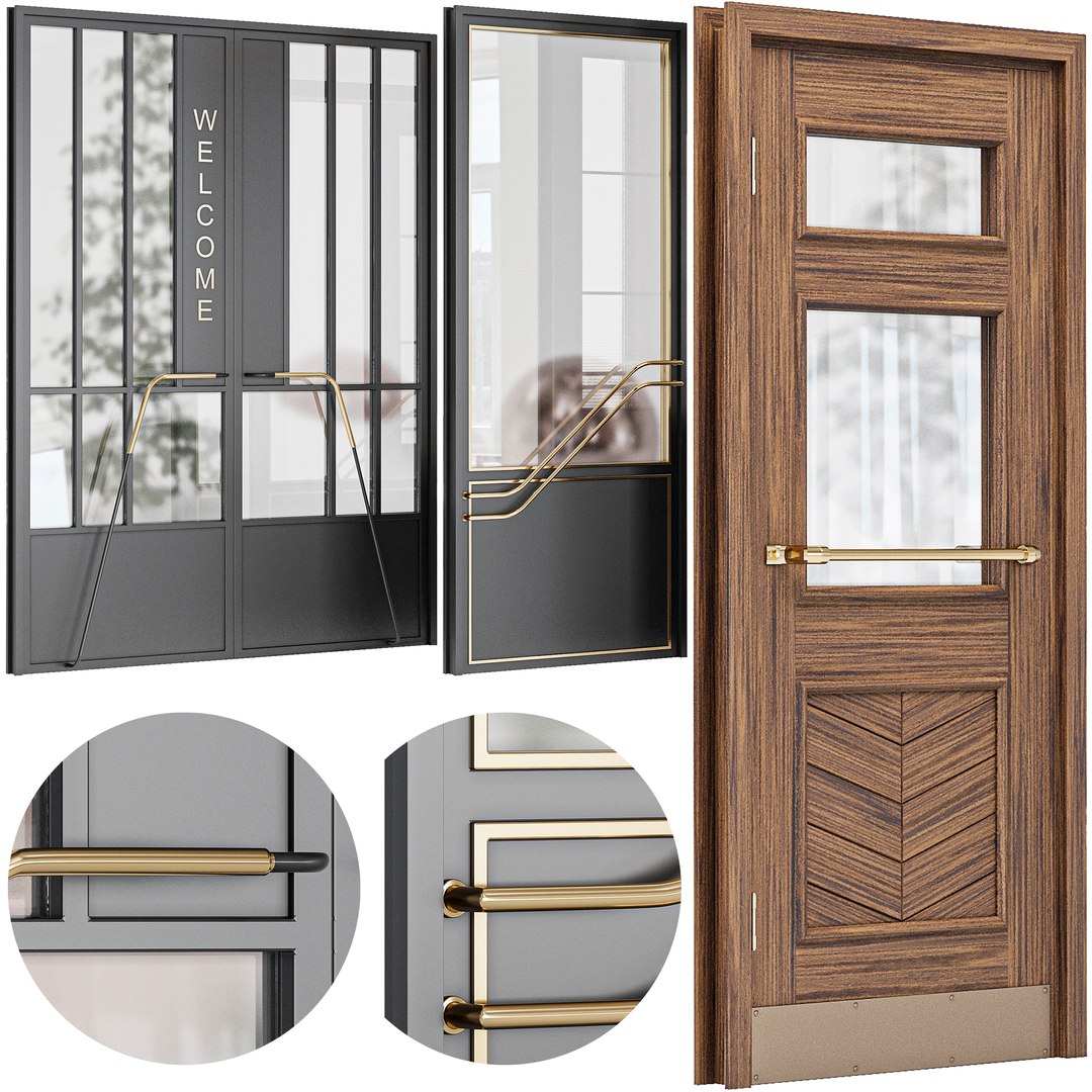 Set Technical Door 02 3D - TurboSquid 2118608