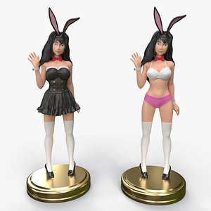 Anime Sexy Bunny Girl 3D Printing 3D model