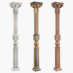 Classic column 02 3D model