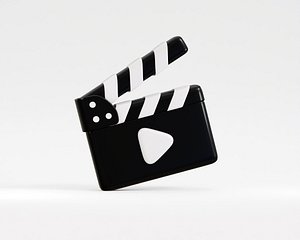 Cartoon movie Clapperboard 3D model