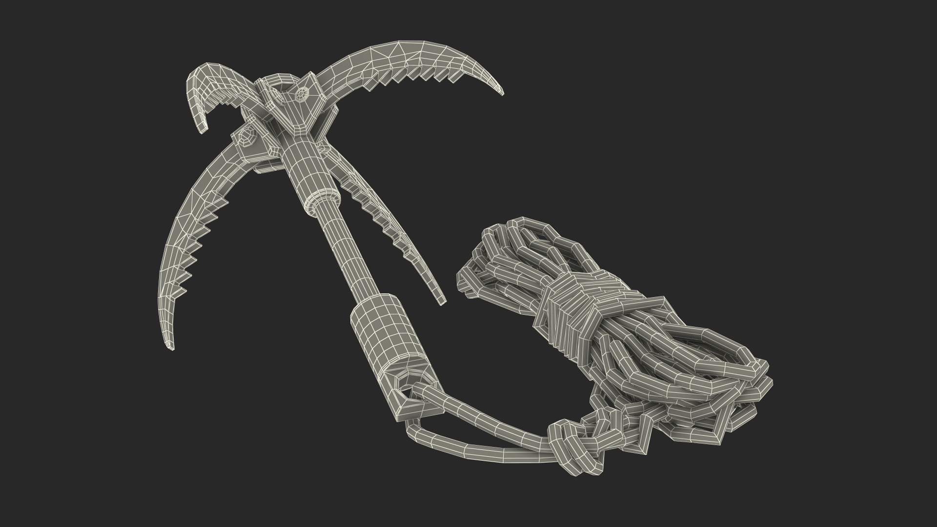 grappling hook with rope 3D Model in Accessories 3DExport