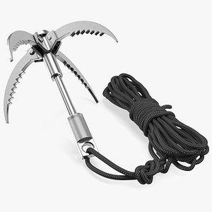 Folding Climbing Grappling Hook with Rope