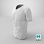 T Shirt Worn Male V Neck Pose 01 White Blank and Banded Heather