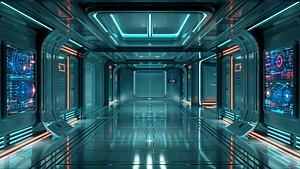 Sci-Fi Corridor Station Interior