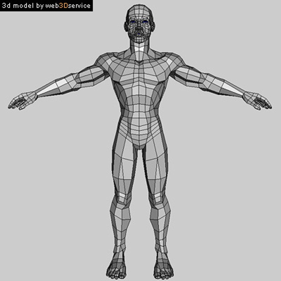 Polygonal Athletic Male 3d Model