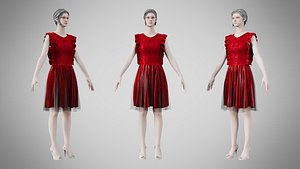 Dress 20 Ruby Velvet With Design
