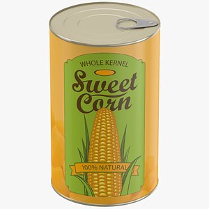 3D model canned sweet corn