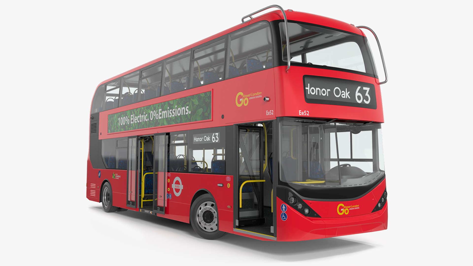 BYD Routemaster Double Decker Rigged for Maya 3D model preview