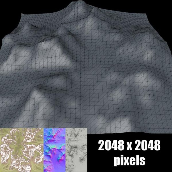 mountain maps terrain 3d model