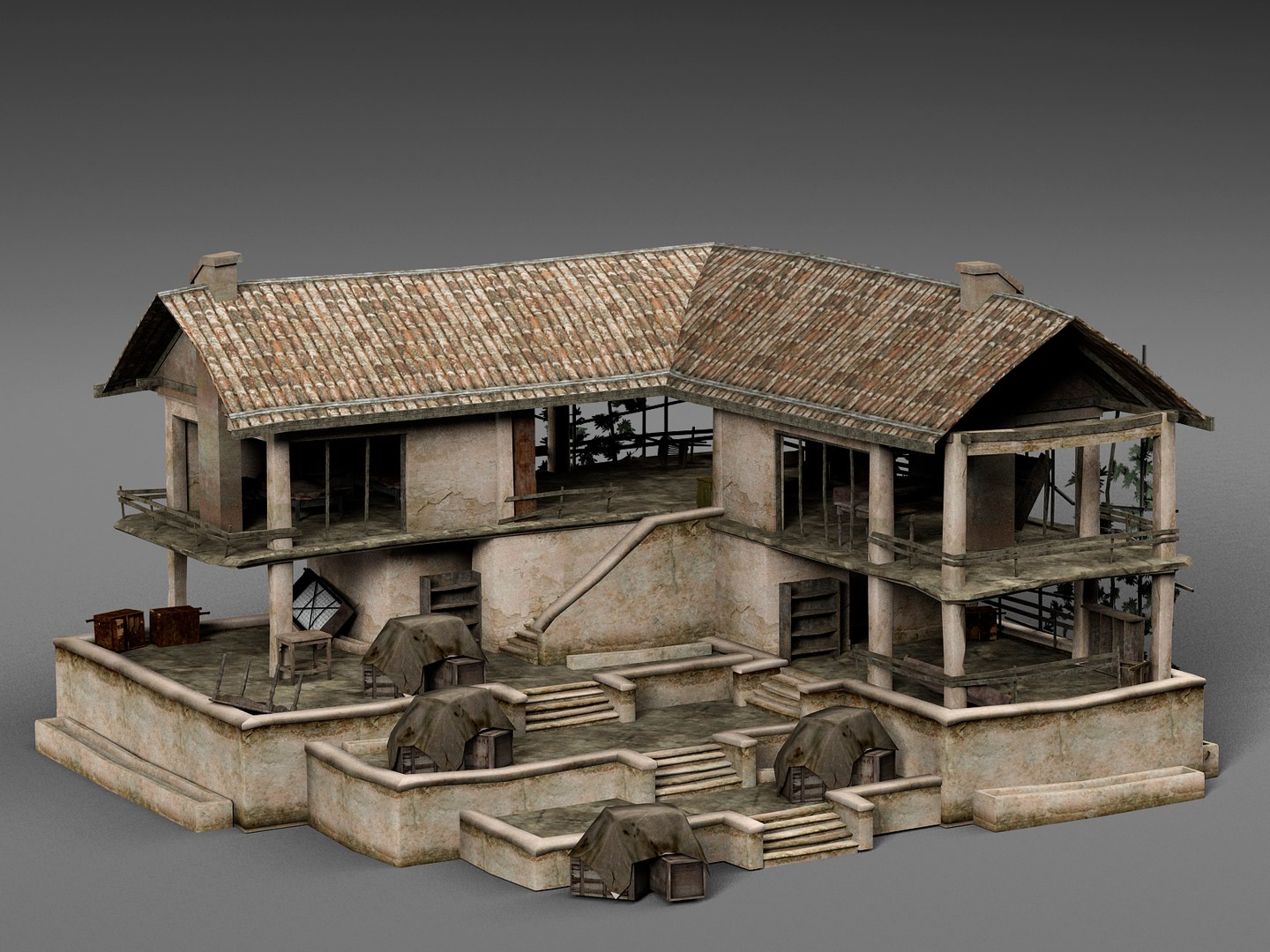 Abandoned House Games Model - TurboSquid 1246878