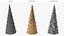 Festive Cone Christmas Tree With Multicolor Ornaments