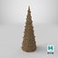 Festive Cone Christmas Tree With Multicolor Ornaments