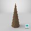Festive Cone Christmas Tree With Multicolor Ornaments