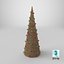 Festive Cone Christmas Tree With Multicolor Ornaments