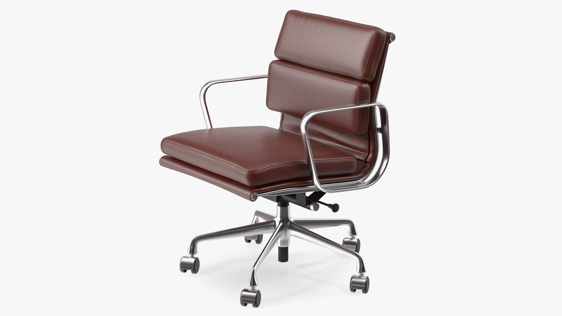 Executive Chair Brown Leather 3D model preview