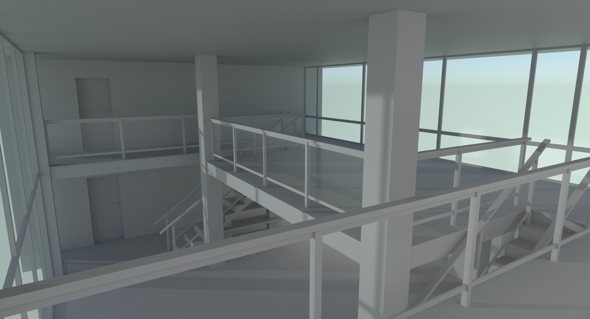 Modernist House Interior Obj