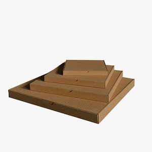 3D Pizza Box Cardboard model