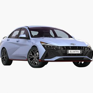 3D Hyundai Elantra N-Line 2022 With Interior