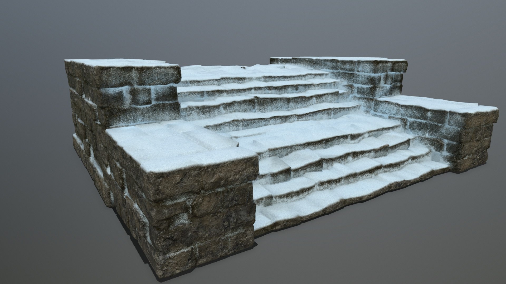 3D Ruin Stairs - TurboSquid 2040636