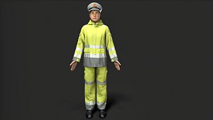 traffic police character